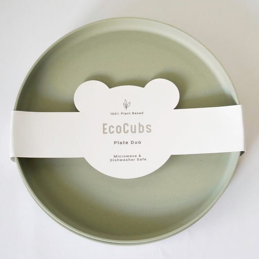 Bamboo Plate Duo- Fern - Seconds (Colour Variation)