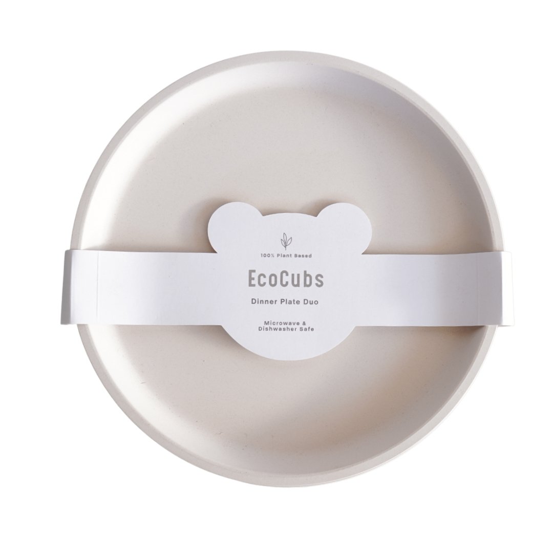 Bamboo Dinner Plate Duo- Natural (25cm)