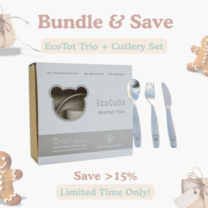 Exclusive! EcoTot Mealtime Bundle: EcoTot Trio + Cutlery Set. Save >15%!
