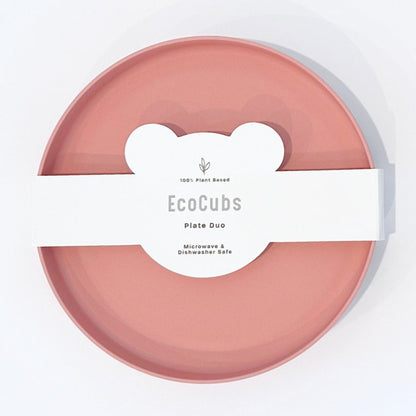 Plate Duo (8inch)- Pink Clay