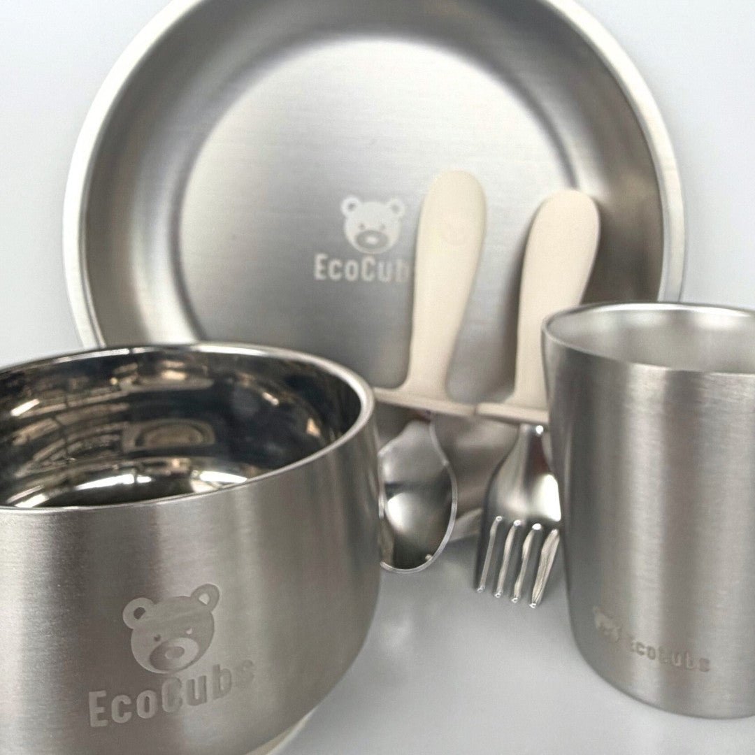 kids stainless steel plates and tableware