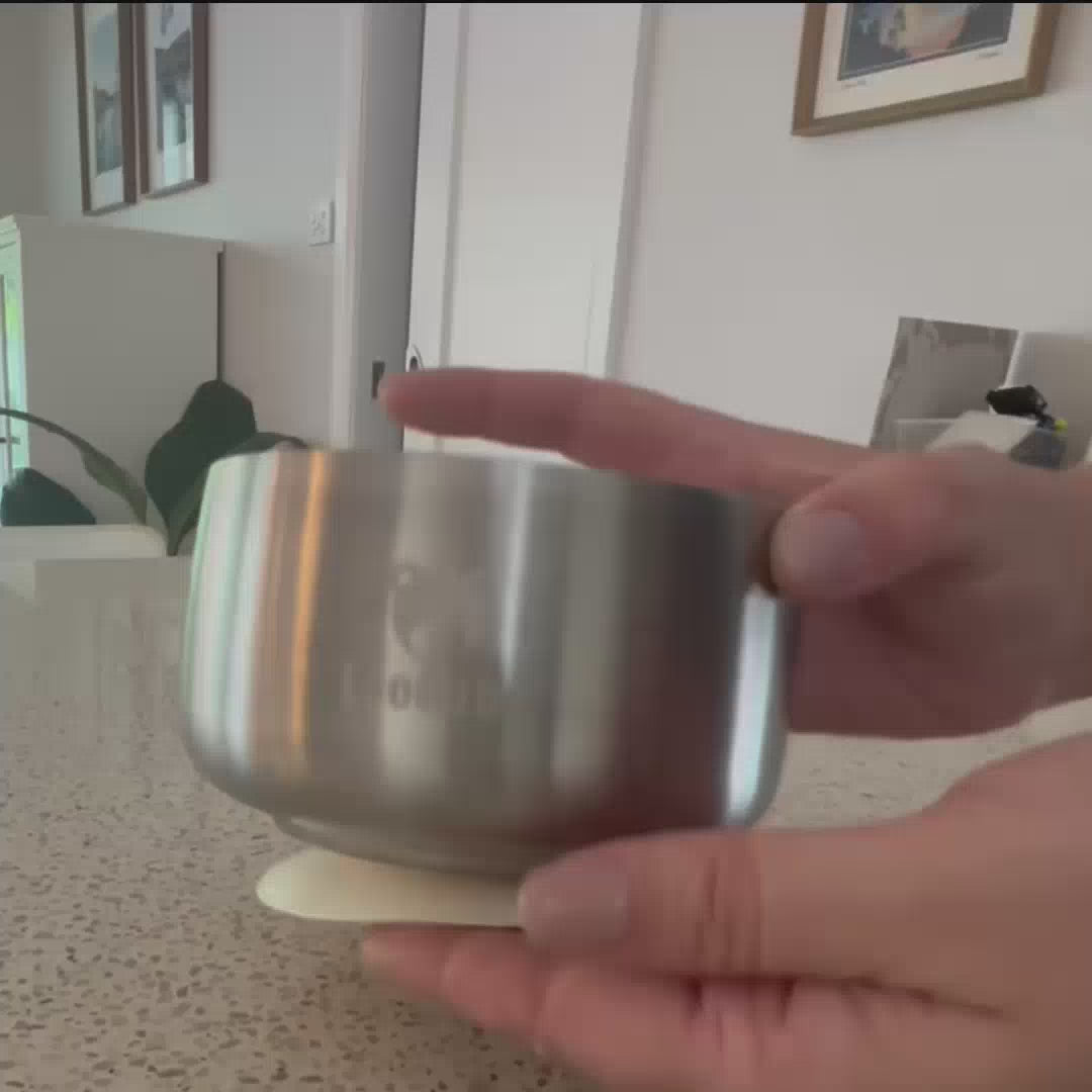 EcoCubs stainless steel suction plate and suction bowl