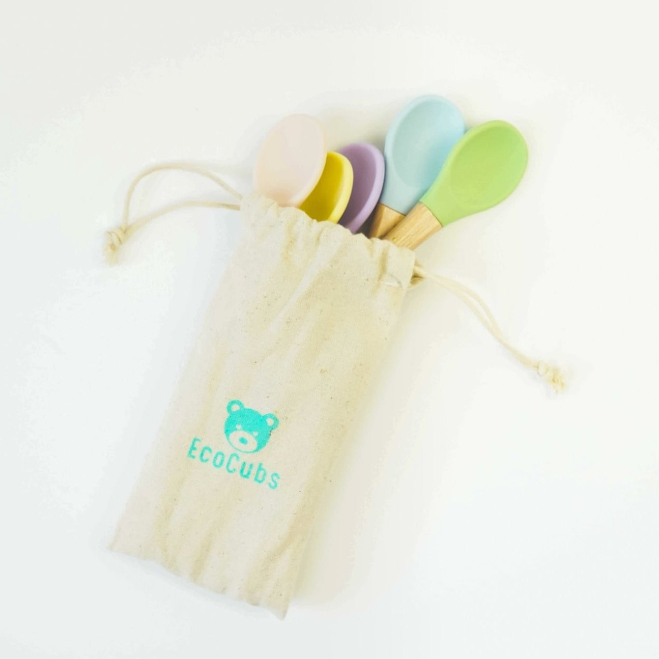 Beechwood & Silicone Spoon Set of 5