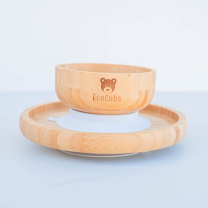 Bamboo Suction Bowl & Plate Bundle- save 15%!