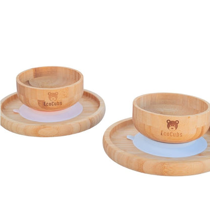 Bamboo Suction Bowl & Plate Bundle- save 15%!