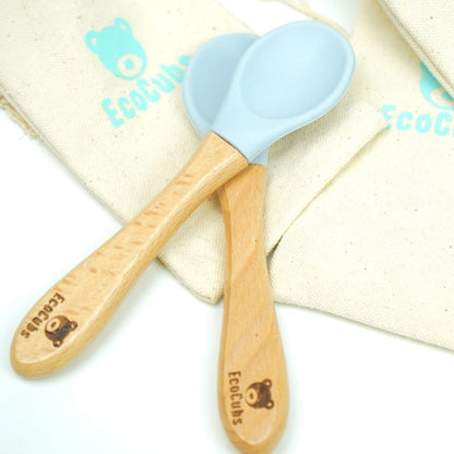 Beechwood & Silicone Spoon Set - Duo